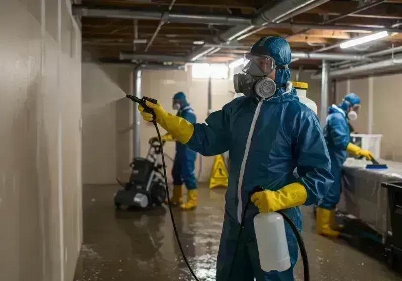 Basement Sanitization and Antimicrobial Treatment process in Rothsville, PA